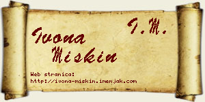 Ivona Miskin vizit kartica
